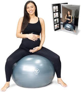 BABYGO® Birthing Ball for Pregnancy & Labor + Our Award Winning Book - Exercise, Birth & Recovery Plan, 5X Stronger Than a Yoga Ball with Eco Friendly Material