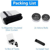 RELIANCER Magnetic Thermal Insulated Door Curtain,Waterproof EVA Door Cover,Fit Doors Size Up to 36"x80",Temperature Protection Insulated Doorway Curtain Partition,Patio Self-Closing Doors Net Screen