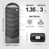 Sleeping Bags for Adults Cold Weather,Portable, Waterproof,Lightweight Sleeping Bag for Tall Girls Boys with Compression Sack for Warm Camping, Hiking, Outdoor & Indoor