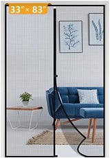 Yotache Magnetic Screen Door Fits Door Size 33 x 83, Screen Size 35" x 84" Strengthened Fiberglass Net Curtain Black