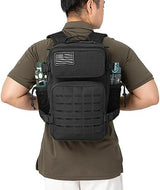QT&QY 25L/35L/45L Military Tactical Backpack For Men Molle Daypack 3 Day Bug Out Bag Hiking Rucksack With Bottle Holder