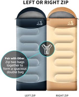 Sleeping Bags for Adults Kids - 3 Season Cold&Warm Weather Waterproof Camping Sleeping Bags - Lightweight Sleeping Bags for Camping Hiking Outdoor Travel