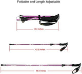 Aluminum Collapsible Ultralight Travel Trekking Hiking Pole for Men and Women