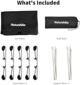 Naturehike GreenWild Camping Cot, Ultralight Folding Backpacking Cot, 60-Second Easy Set-Up, Supports 330lbs, Portable Camping Bed for Adults for Camping Hiking Travel Home