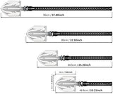Survival Shovel Survival Axe, Camping Folding Shovels Hatchet with 19.2-37.8inch Lengthened Handle Enlarged Shovelhead High Carbon Steel with Storage Pouch for Camping Cycling Hiking
