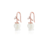 Reffeer Solid 925 Sterling Silver Flower Crawler Cuff Earrings Wraps for Women Teen Girls Flower Wrap Earrings Climber (C-Rose Gold)