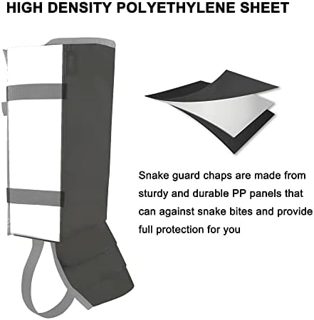 MDSTOP Snake Gaiters Leg Guards, Waterproof Snake Guards, Adjustable Snake Bite Protection for Lower Legs, Snake Chaps for Men & Women, Snake Proof Gaiters for Hunting,Outdoor and Farm Working
