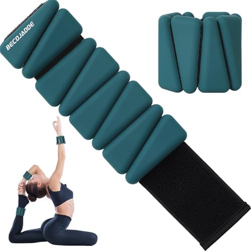 Wrist Ankle Weights Set of 2(1 lb/2 lbs Each) Adjustable Weights Training Intensity for Strength Training Walking Running Yoga Pilates Jogging for Women Men