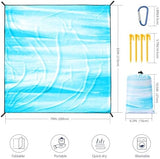 Beach Blanket Waterproof Sandproof Beach Mat 79" X 83" /10'x9'for 2-8 Adults Quick Drying Outdoor Picnic Mat Beach Accessories for Travel, Camping, Hiking