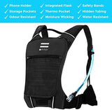 Sub90 Running Hydration Vest - Lightweight Running Pack for Men & Women with Phone Holder, Storage, Thoracic Belt - Running Water Pack - Carry Personal Items While Running - Black