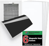 6 Pack Magnetic Vent Covers, Strong Vent Covers 8x15.5inch High Strength Magnetic Vent Cover for Floor Wall and Ceiling Registers Home HVAC and AC Vents