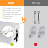 Aieve Cooler Tie Down Straps Kit - Ice Chest Lock Bracket - Cooler Accessories Secure for YETI Cooler RTIC Coolers