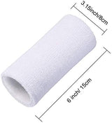 WILLBOND 6 Inch Wristbands Paris Sports Competitions Supplies Sport Long Wrist Bands Sweatband Elastic Athletic for Gym Tennis Outdoor Activity