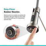 KRAUS Bolden Commercial Style 2-Function Single Handle Pull Down Kitchen Faucet in Stainless Steel, KPF-1610SS