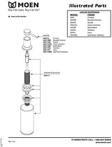 Moen 3942SRS Deck Mounted Kitchen Soap Dispenser with Above The Sink Refillable Bottle, Spot Resist Stainless
