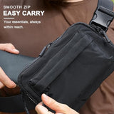 Crossbody Bags for Women & Fanny Pack for Men, Lightweight Adjustable Strap Belt Bag for Travel, Running, Hiking with Multiple Pockets, Black