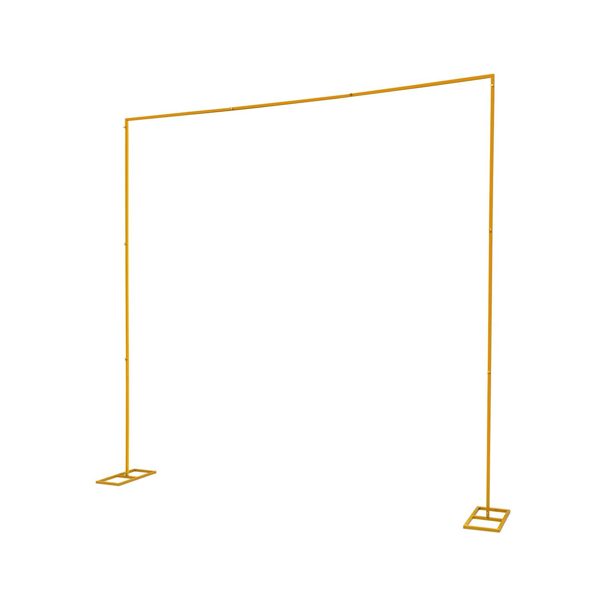 Metal Square Backdrop Stand Wedding Balloon Arch 9.8x9.8ft, Background Decoration Stand for Birthday Party Ceremony, Gold Backdrop Frame Valentine Anniversary Reception Decoration