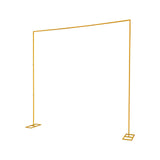 Metal Square Backdrop Stand Wedding Balloon Arch 9.8x9.8ft, Background Decoration Stand for Birthday Party Ceremony, Gold Backdrop Frame Valentine Anniversary Reception Decoration