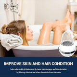 Bath Bathtub Shower Water Filter for Tub Faucet - Hard Water Softener - Remove Contaminants,Chlorine and Fluoride - Improves Skin, Hair and Nails Condition, White, BTBF-051