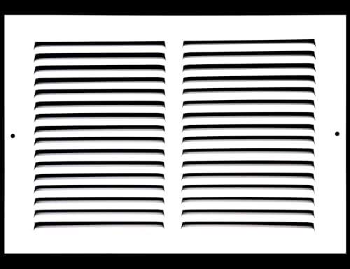 Fits 12x8 Duct Opening | Steel Return Air Grille by Handua | Vent Cover Grill for Sidewall and Ceiling | White | HVAC Cold Air Intake Grille | Outer Dimensions: 13.75"W X 9.75"H