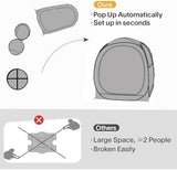 EighteenTek Pod All Weather Sports Tent with Sealed Floor - Instant Tent Shelter - Outdoor Bubble Tent - Rain Tent Camping Sun Shelter Pop Up Clear, Patent Pending for Sports Events Fishing Cheering