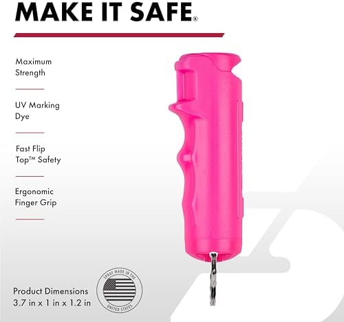 SABRE Pepper Spray & 2-in-1 Stun Gun with Flashlight, Self Defense Kit, Fast Flip Top Safety, Finger Grip for Better & Faster Aim, Painful 1.60 µC Charge, 120 Lumen LED Light, Rechargeable, 0.54 fl oz