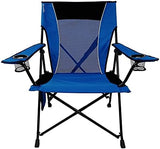 Kijaro Dual Lock Folding Camp Chairs - Versatile for Sports, Outdoors & Lawns - Locks Positions - Maldives Blue