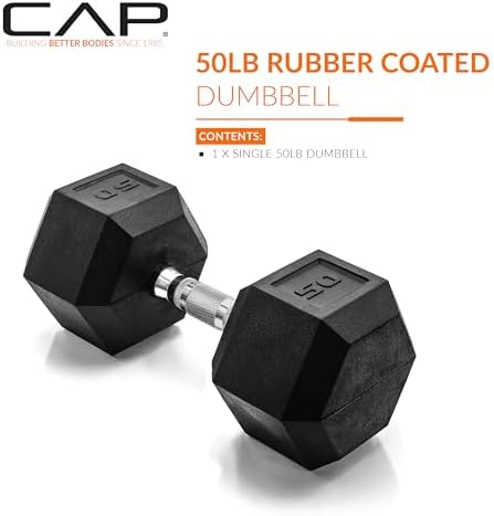 CAP Barbell Coated Hex Dumbbell Weight | Multiple Options