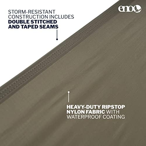 ENO, DryFly Rain Tarp - Heavy-Duty Waterproof Tarp - for Camping, Hiking, Backpacking, Travel, a Festival, or The Beach