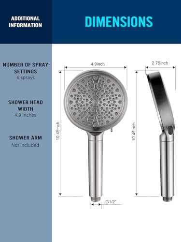 Cobbe Handheld Filtered Shower Head - Filters >99% Chlorine - Advanced 2.0 Carbon System - Water Softening Beads for Hard Water - Relieves Dry, Itchy Skin - Brushed Nickel