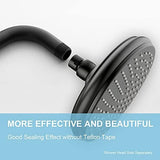 OFFO Shower Arm with Flange, 12 Inches Wall Mount Replacement Angle Shower Head Arm Wall-Mounted For Fixed Shower Head & Handheld Showerhead, Matte Black
