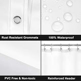 Barossa Design Clawfoot Tub Shower Curtain with 12 Magnets - 36 Metal Hooks Included, 180" W x 70" H Wrap Around, Waterproof PEVA, Metal Grommets - Frosted, 180x70