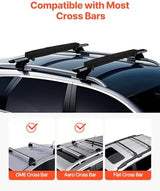 VEVOR Soft Roof Rack Pads, 30" Universal Car Roof Rack Pad for Various Crossbars, 176LBS Loading Luggage Kayak Carrier with 2 Tie Down Straps, 2 Quick Loop Straps & Storage Bag for SUP Canoe Snowboard