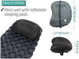 TREKOLOGY Ultralight Inflatable Camping Travel Pillow - ALUFT 2.0 Compressible, Compact, Comfortable, Ergonomic Inflating Pillows for Neck & Lumbar Support While Camp, Hiking, Backpacking