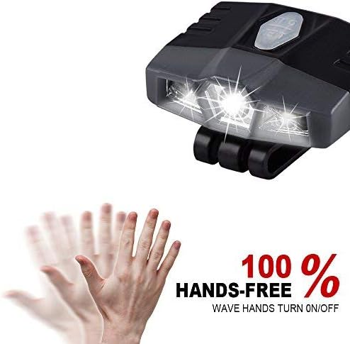 Ultra Bright Mini Hands Free Cree LED Clip on Cap Light - Rechargeable Waterproof Hat Light Flashlight Portable Headlamp for Fishing Camping Hand Work Baseball Caps