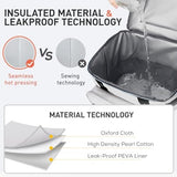 TOURIT 75 Can Rolling Cooler Detachable Double Deck Beach Cooler with Wheels Collapsible for Outdoor, Camping, Picnic, Travel