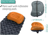 TREKOLOGY Ultralight Inflatable Camping Travel Pillow - ALUFT 2.0 Compressible, Compact, Comfortable, Ergonomic Inflating Pillows for Neck & Lumbar Support While Camp, Hiking, Backpacking