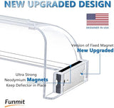 Funmit Air Vent Deflectors Adjustable Magnetic Heat Easy Adjust Between 9”-15” for Vents Sidewall Floor Ceiling Registers (4 Packs)