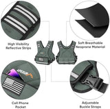 APEXUP Adjustable Weighted Vest, 4-10lb/12-18lb/20-32lb Vest with 6 Ironsand Weights and Large Pocket, Weight Vest for Men Women Strength Training, Running, Walking