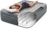 Intex 64125ED Dura-Beam Plus Essential Rest Air Mattress - Fiber-Tech – Queen Size – Built-in Electric Pump – 18in Bed Height – 600lb Weight Capacity