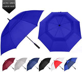 Golf Umbrella Large 62/68/72 Inch, Extra Large Oversize Double Canopy Vented Windproof Waterproof Umbrella, Automatic Open Golf Umbrella for Men and Women and Family.