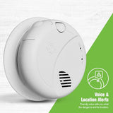 First Alert SMCO100V-AC, Interconnect Hardwire Combination Smoke & Carbon Monoxide Alarm with Battery Backup and Voice & Location Alerts, 12-Pack