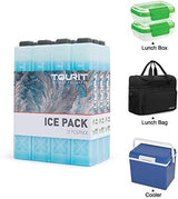 TOURIT Ice Packs for Coolers Reusable Long Lasting Freezer Packs for Lunch Bags/Boxes, Cooler Backpack