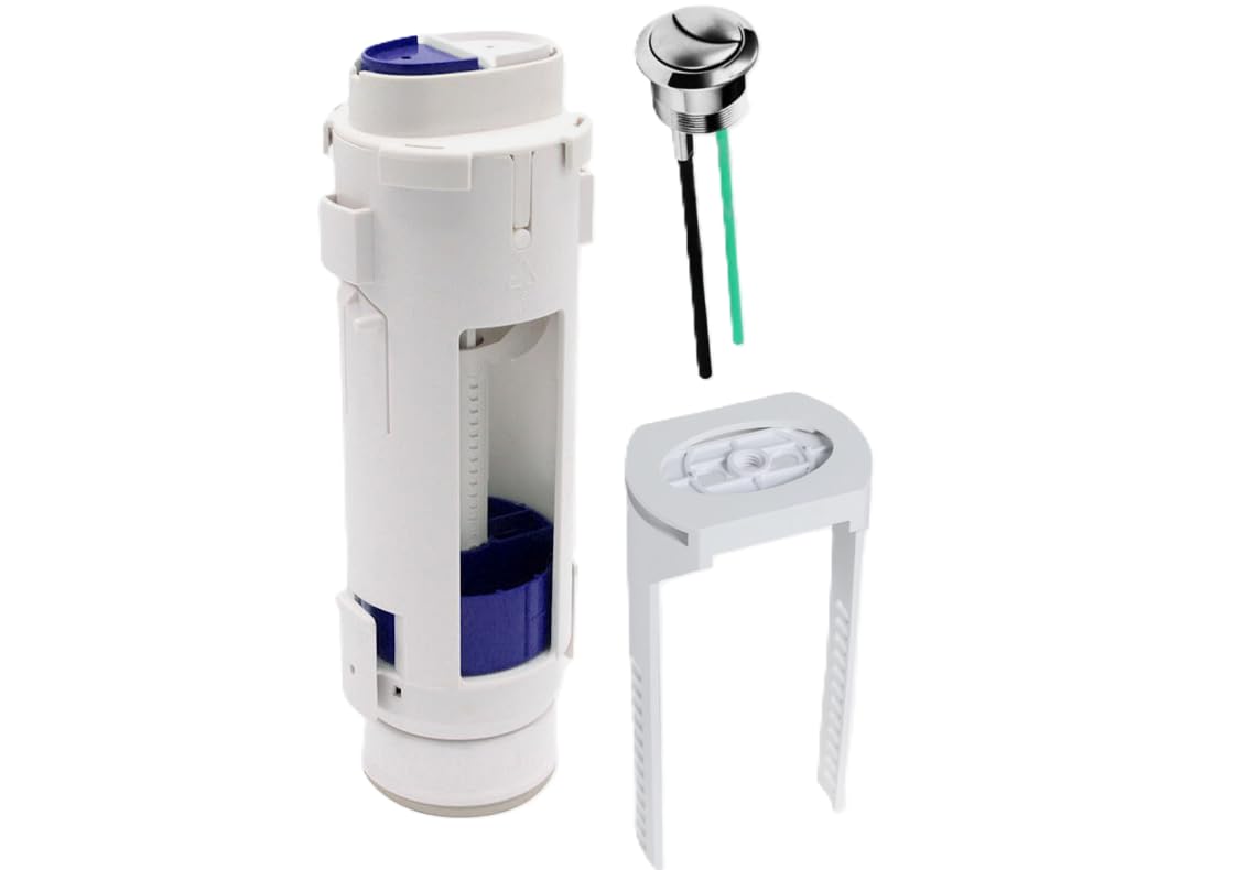 Taps2Traps - Replacement Twico Toilet Flush Valve, Button Set & Bridge Replacement for Geberit, Ideal Standard