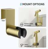 Arofa Gold Handheld Bidet Sprayer for Toilet - Stainless Steel Cloth Diaper Jet Spray, Adjustable Water Pressure Control with Bidet Spray Hoses, Bidet Toilet Sprayer for Baby/Feminine Wash