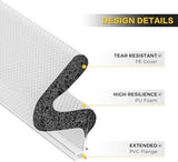 Weather Stripping Door Seal Strip - Soundproof Q-Shaped Foam for Exterior Door Frame, Large Gap Seal, Noise Cancelling, Easy to Install (White, 26FT)