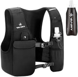 Running Vest for Women Men, Lightweight Breathable Hydration Vest with 500ml Soft Flask, Adjustable Reflective Running Vest with Pockets for Trail Running Hiking