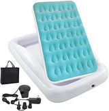 Fahuac Inflatable Kids Travel Bed Toddler Air Mattress Set,Portable Blow Up Mattress Sleeping Bed Cot with Bed Rails and Electric Pump Ideal for Road Trip