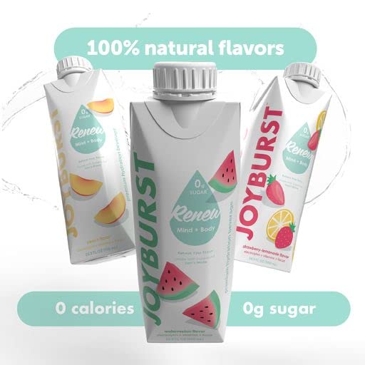Sugar Free Electrolyte Water, Zero Calorie Hydration Drink, Refresh, Hydrate & Recover, Electrolytes+Vitamin B's + Focus, Comes in Eco-friendly Tetra Pak® packages (Peach, 12 Packs)
