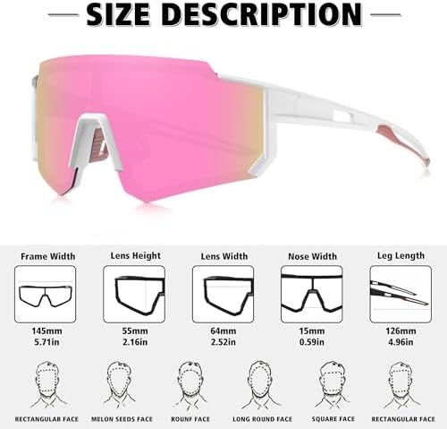 STORYCOAST Polarized Sports Sunglasses for Men Women,Driving Fishing Cycling Mountain Bike Sunglasses UV400 Protection